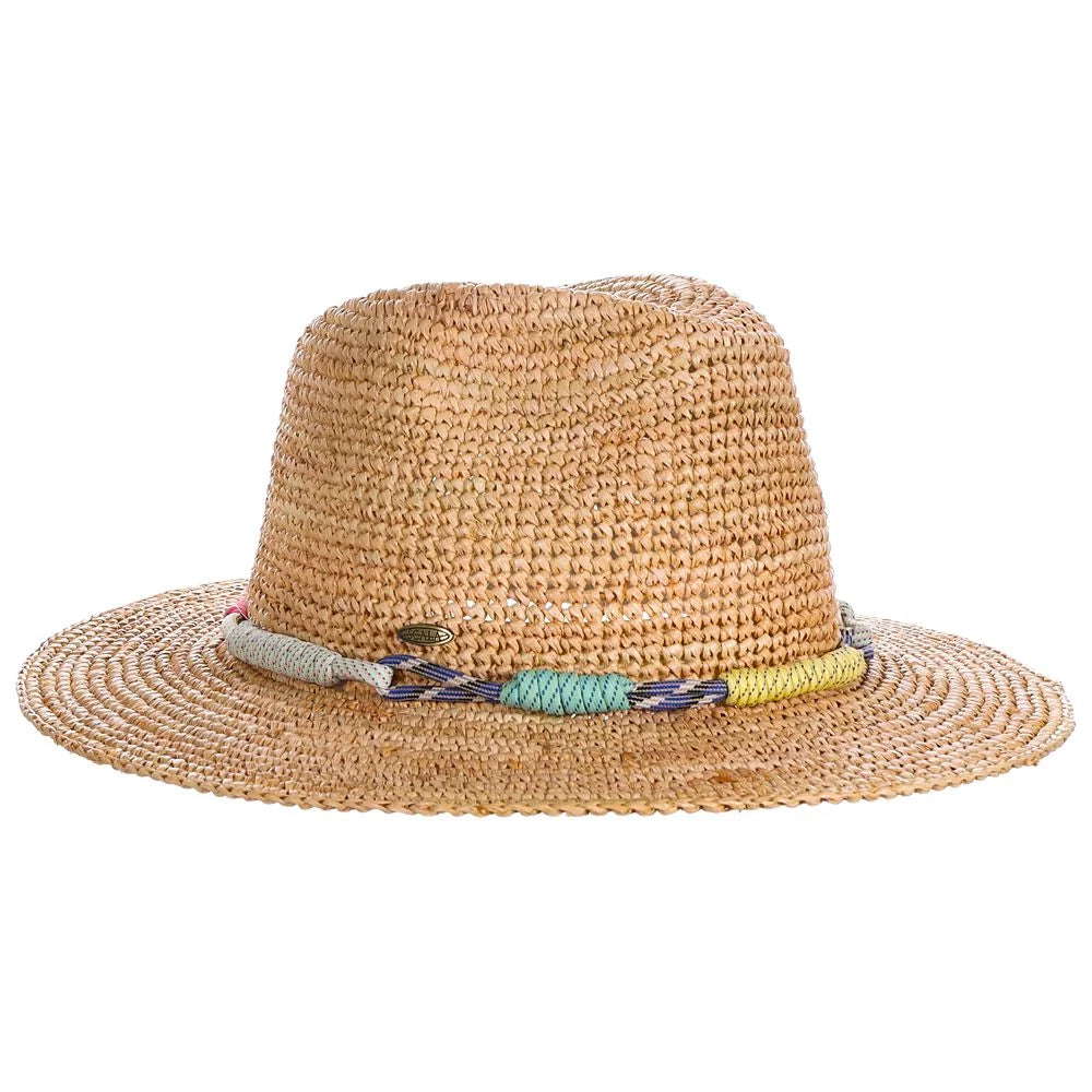 Scala Calla - Sombrero Fedora de Paja para Mujer