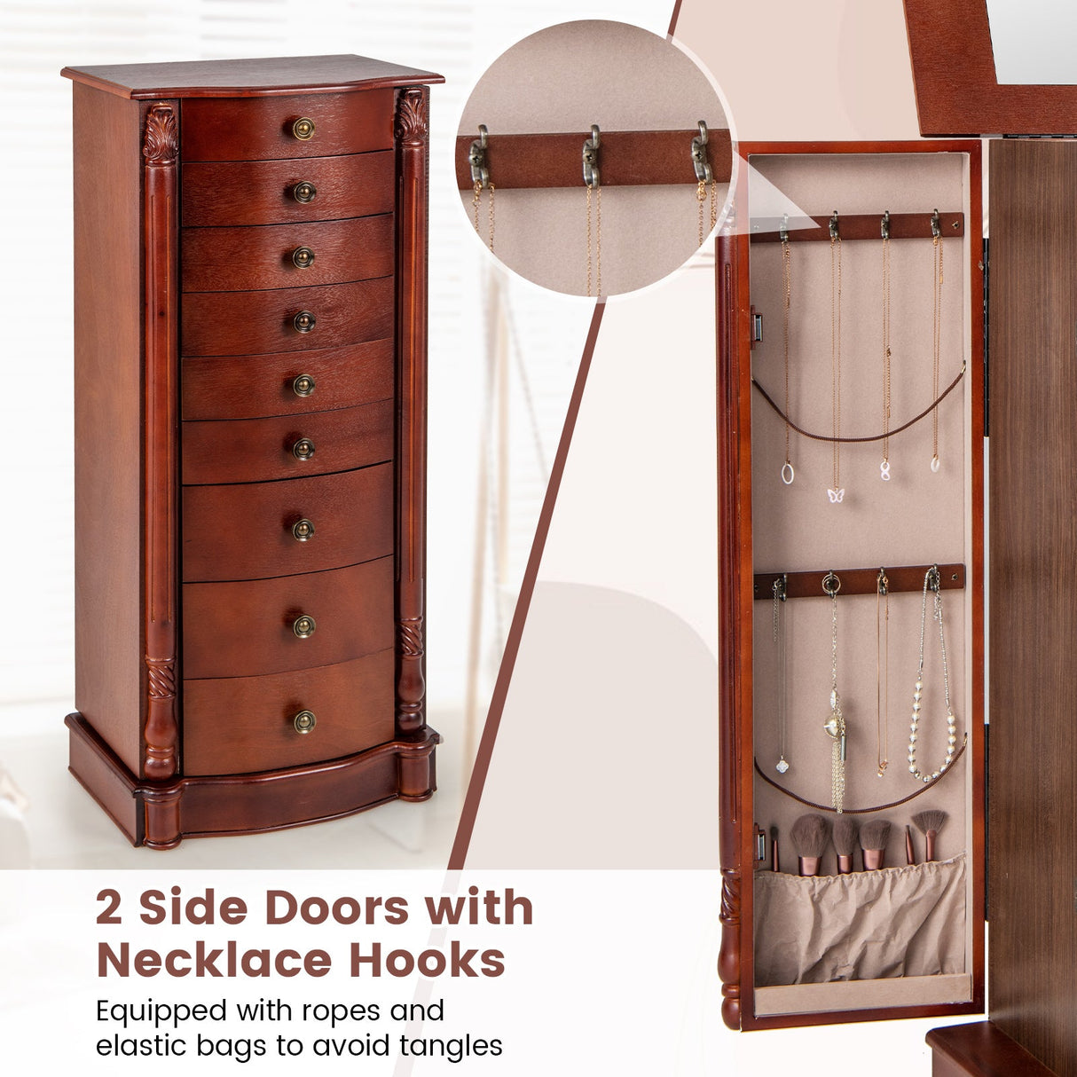 Organizador de Joyas Grande de Madera