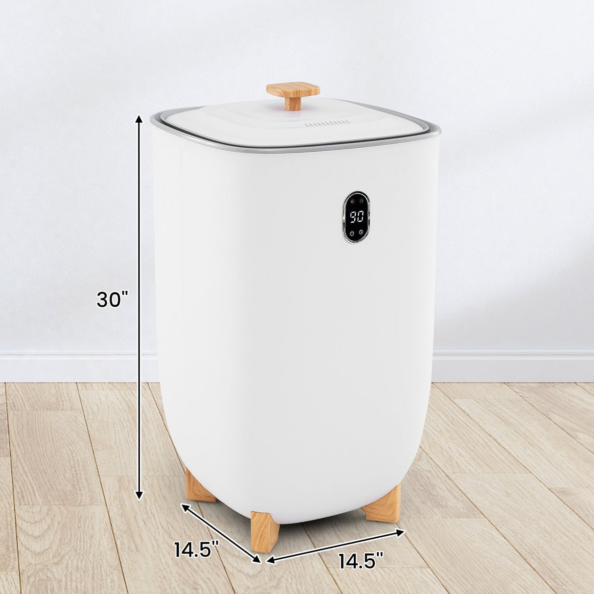 Calentador de Toallas de Lujo de 40L, Cubo de Toallas Calientes con 2 Temperaturas de Calentamiento-Blanco
