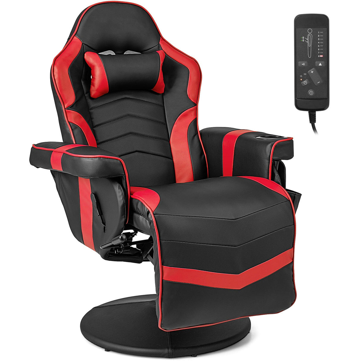 Sillón Reclinable de Masaje para Videojuegos con Altura Ajustable
