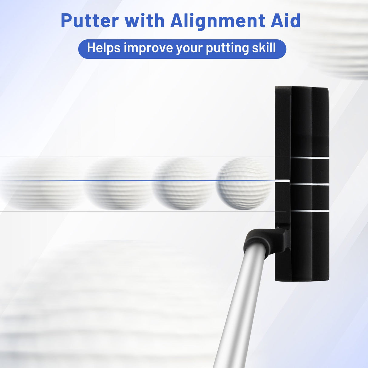 Juego completo de palos de golf y bolsa para hombre con cubiertas para la cabeza y putter - Azul