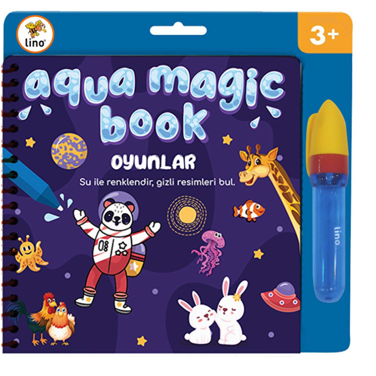 Lino Magic Water Painting Book for Kids: Reusable, Mess-Free Coloring Fun & Educational Art Activity Ð Water Reveal, Thick Pages, Safe & Engaging