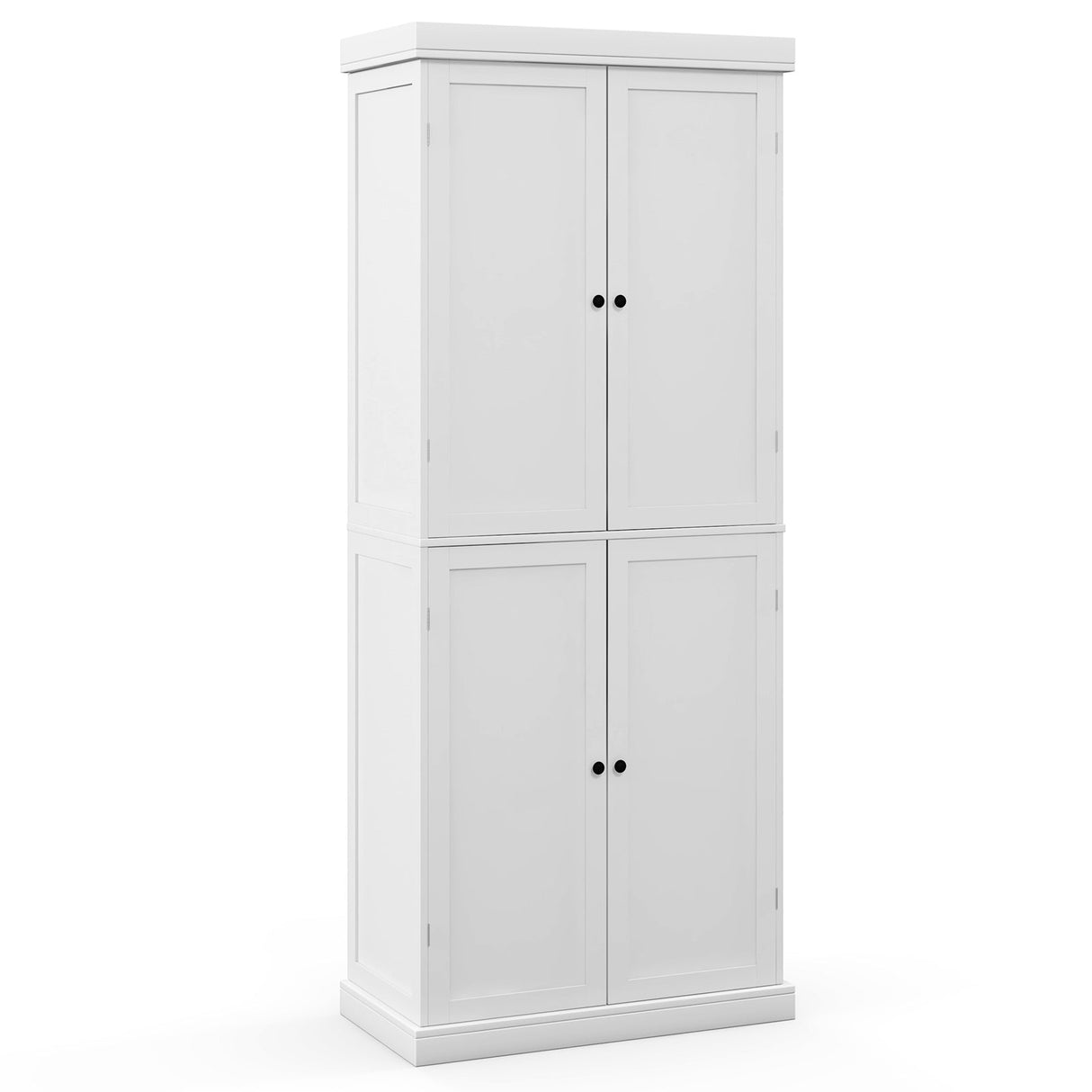 Aparador de 72.5 pulgadas de alto con estantes de 6 niveles y 4 puertas