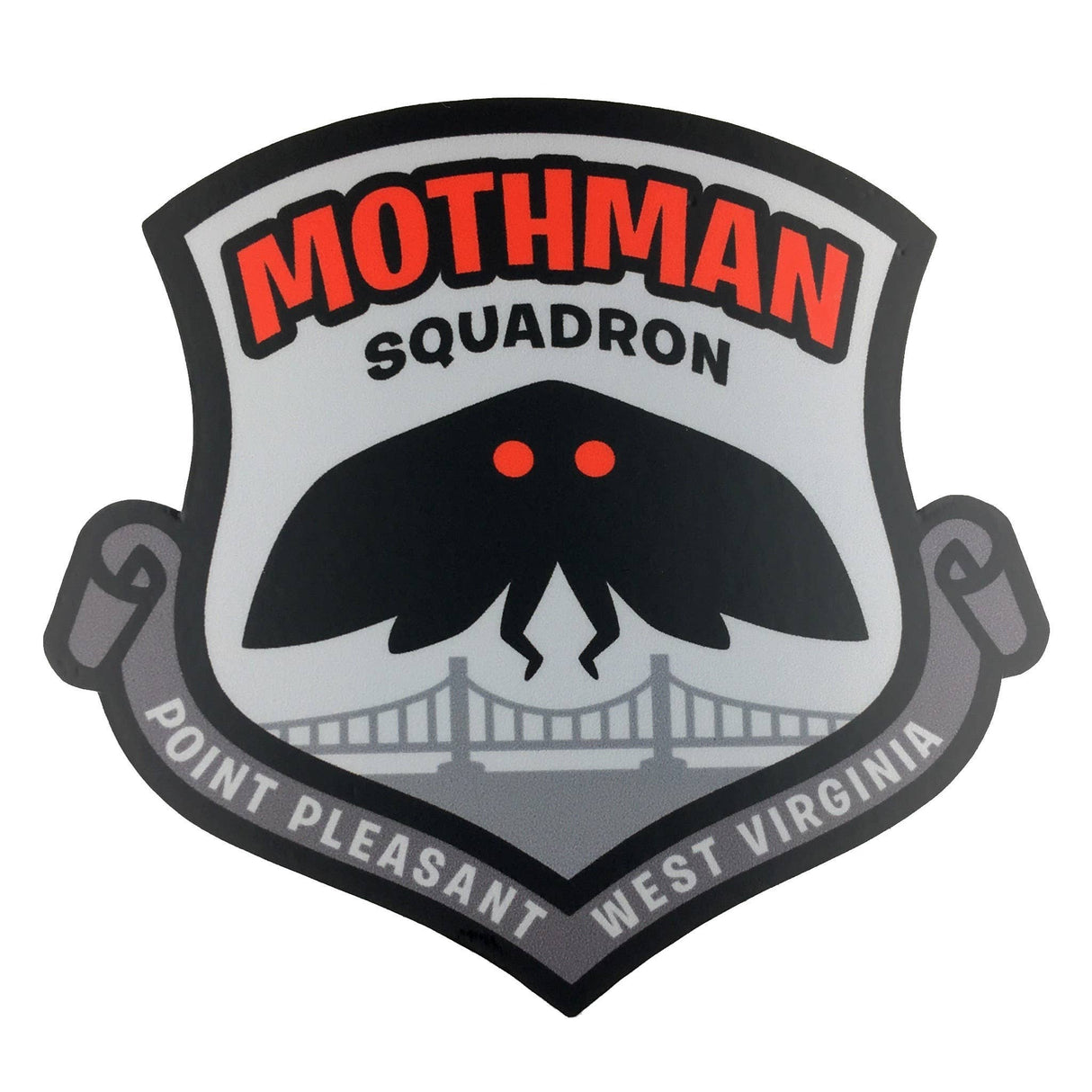 Mothman Squadron Military Insignia Cryptozoology Sticker