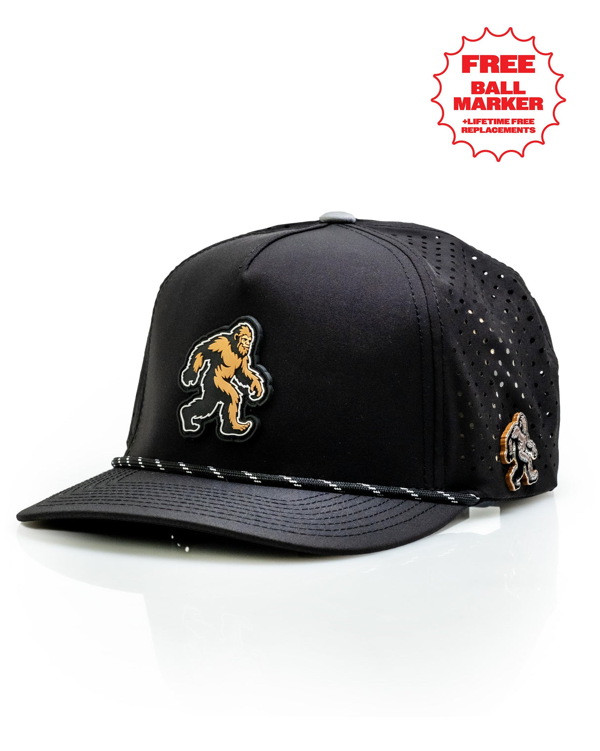 Sasquatch Black - Gorra Trucker Perforada