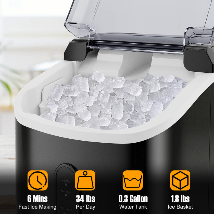 Máquina de hielo Nugget para encimera con hielo masticable blando