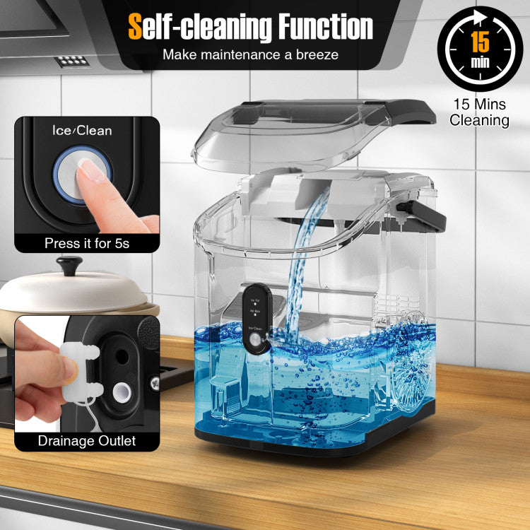 Máquina de hielo Nugget para encimera con hielo masticable blando