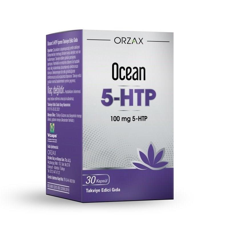 Ocean 5-HTP Supplement 100 mg Capsules - Supports Mood & Relaxation - Dietary Supplement for Adults & Children Over 11 Years