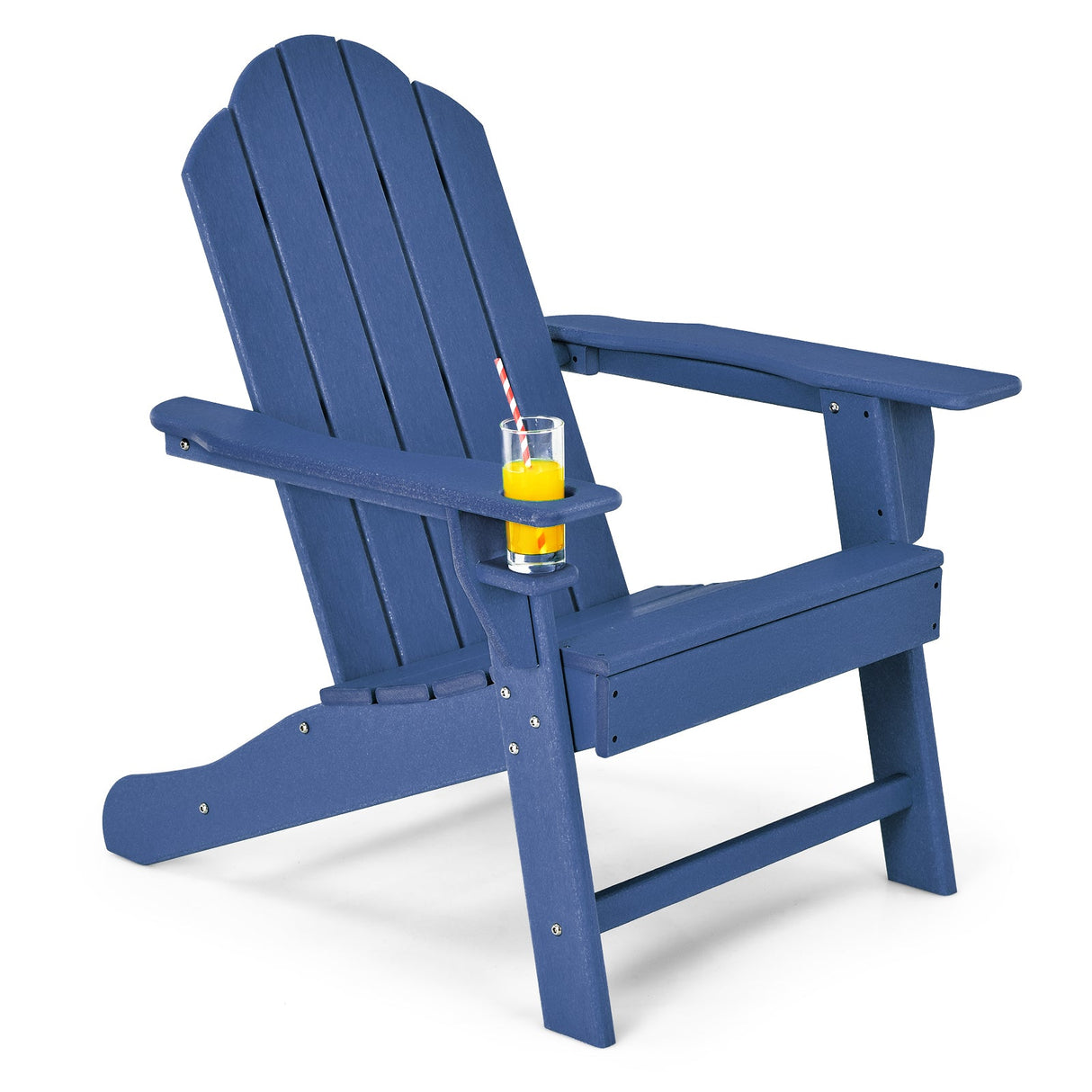 Silla Adirondack para exteriores con portavasos incorporado para el porche del patio trasero