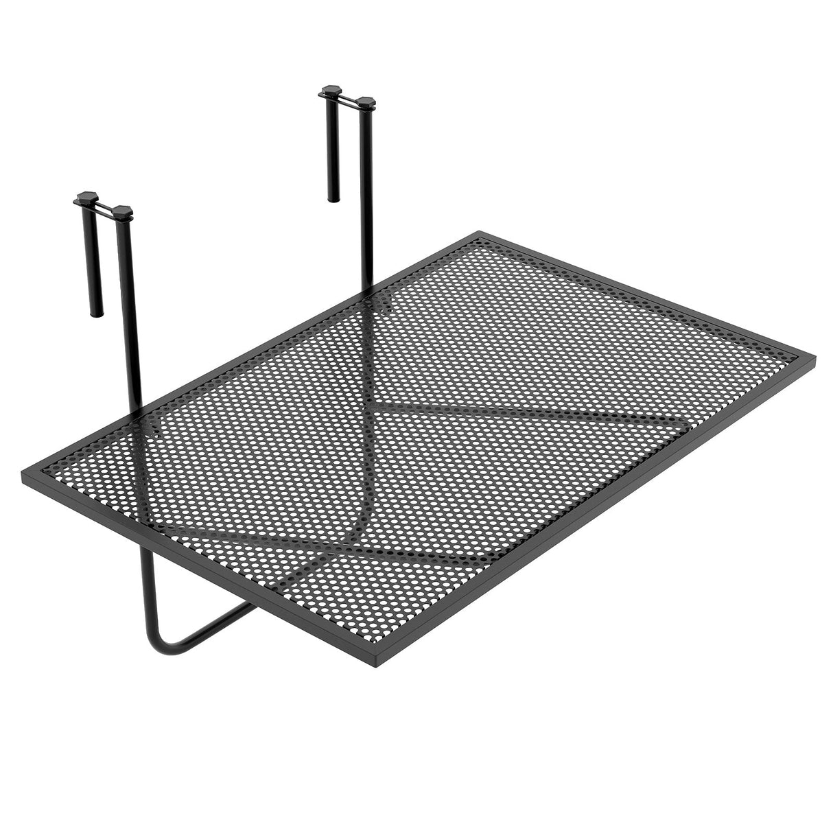 Mesa colgante plegable para exterior con estructura metálica - Negra