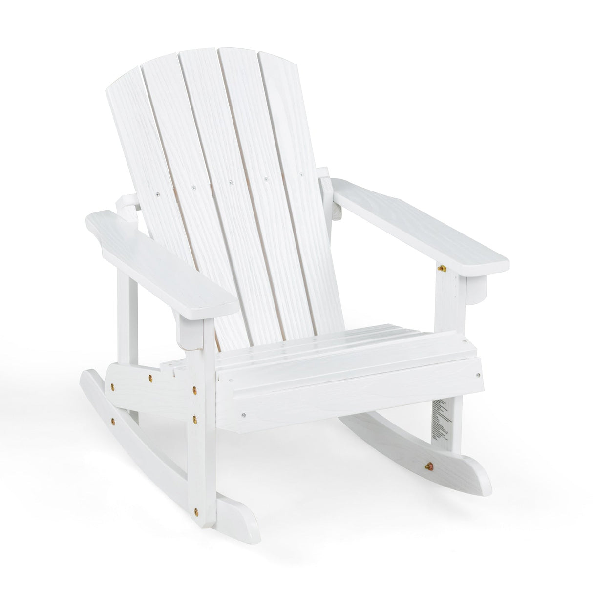 Sillón mecedora Adirondack de madera para niños con asiento de listones