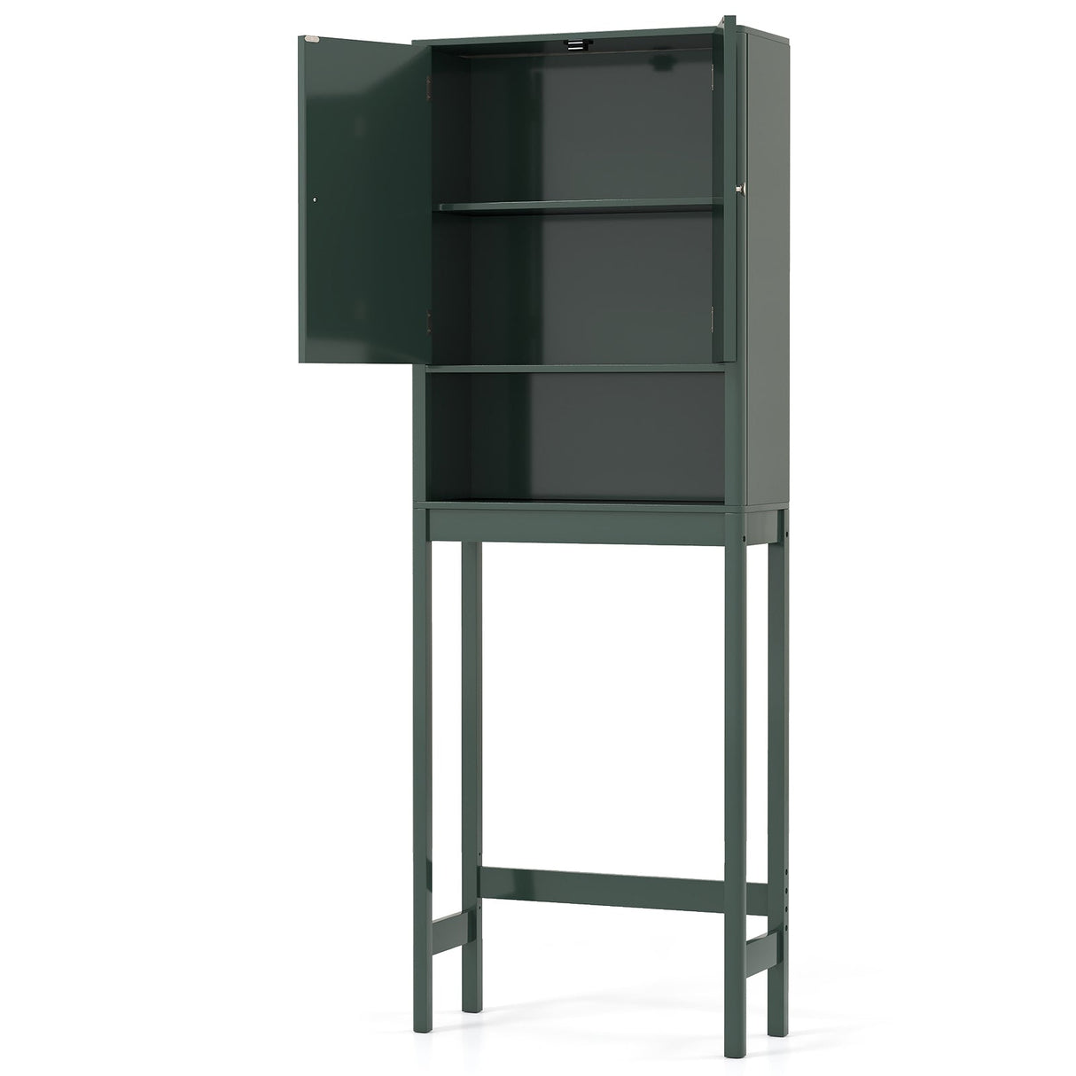 Over The Toilet Storage Cabinet with Fluted Doors