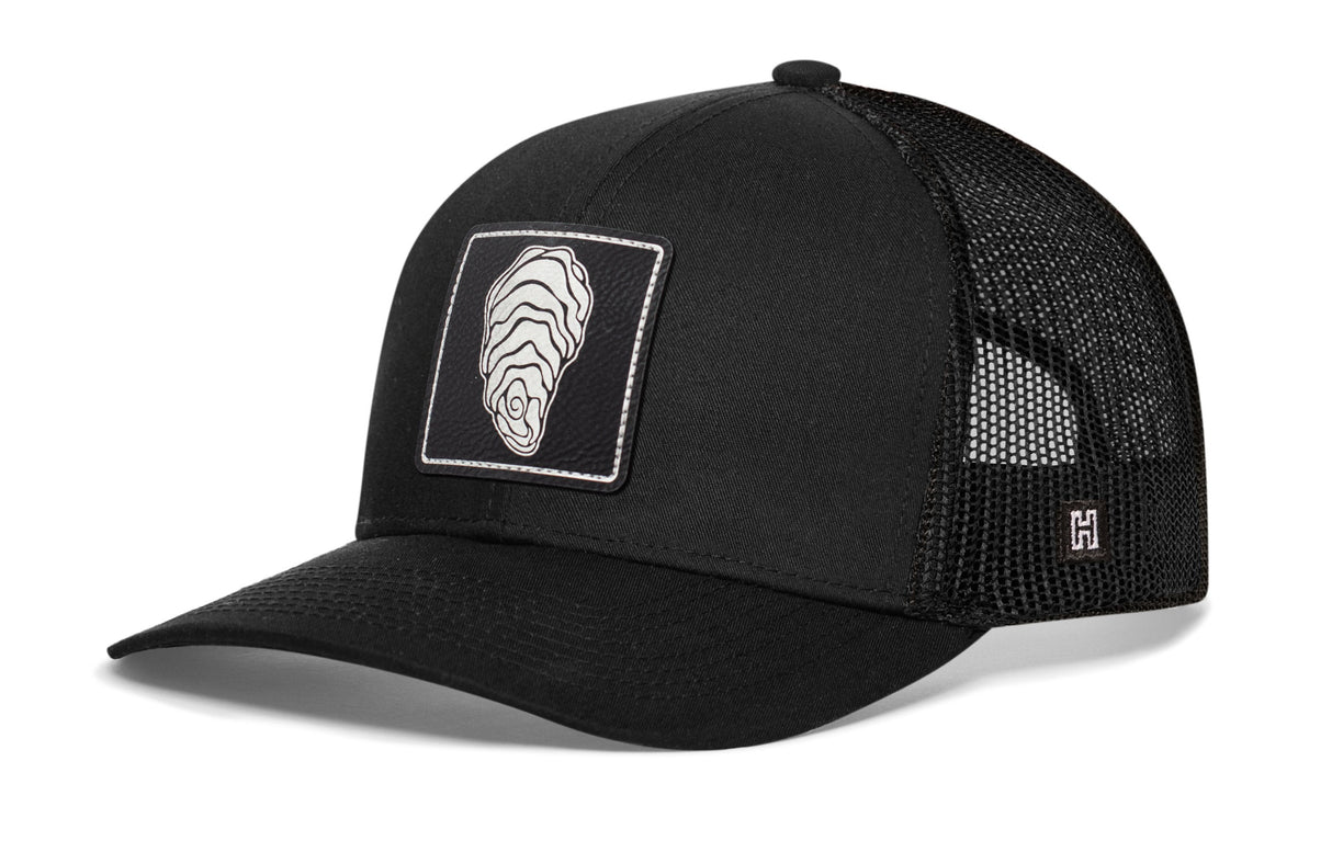 Oyster Shell Trucker Hat | Black Oyster Snapback