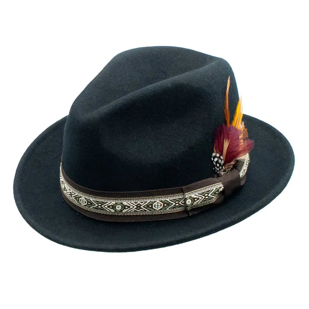 Peter Grimm Beau - Sombrero Fedora de Fieltro de Lana