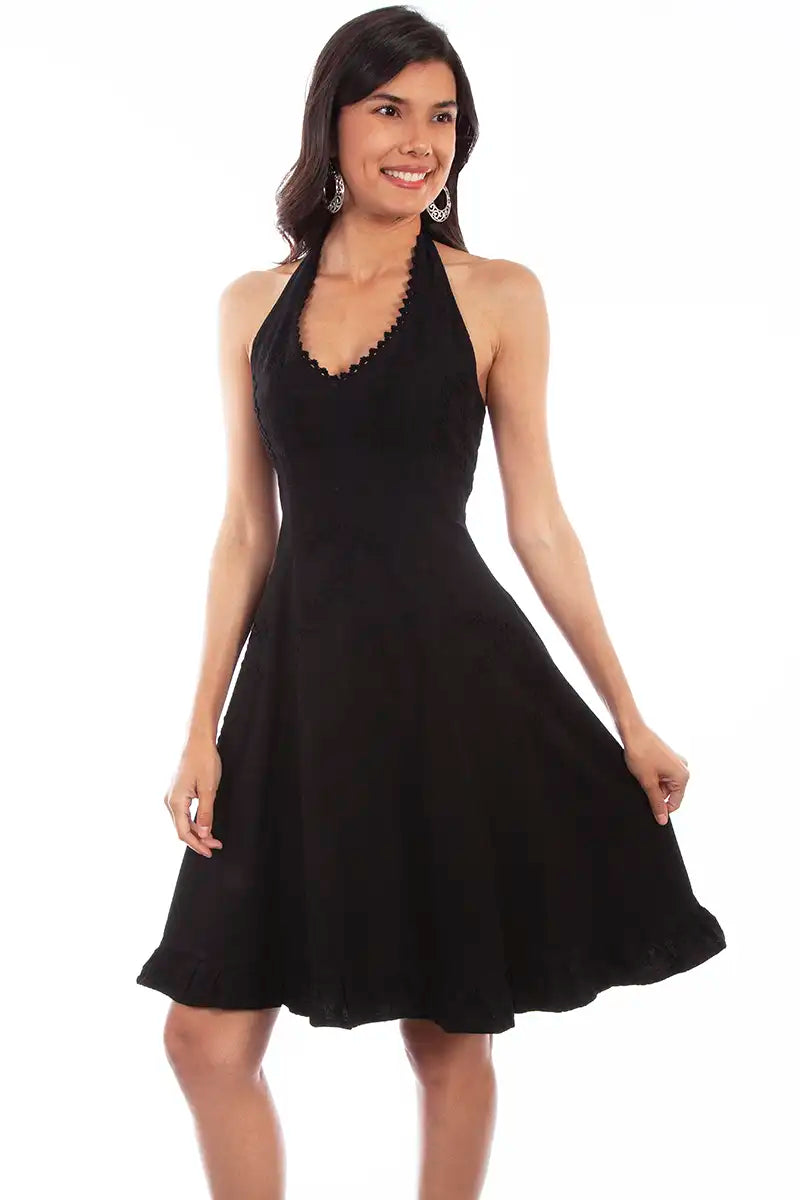 Scully Cantina Halter Top Dress (PSL-053) - Women's Sundress (Closeout)