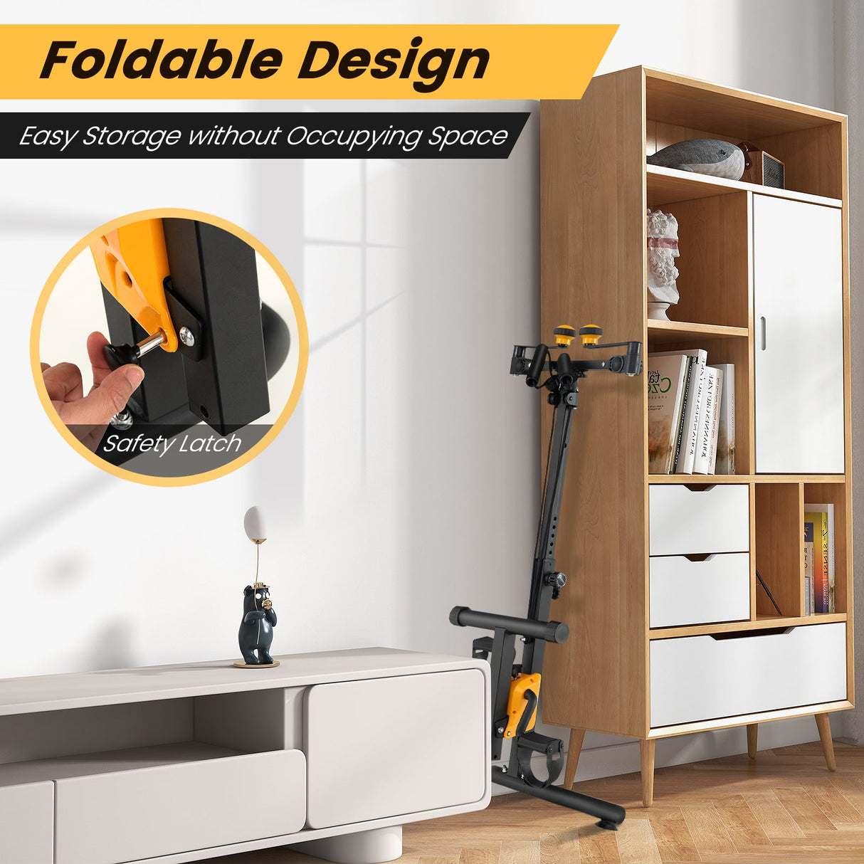 Pedalier con agarre ajustable para personas mayores - Amarillo