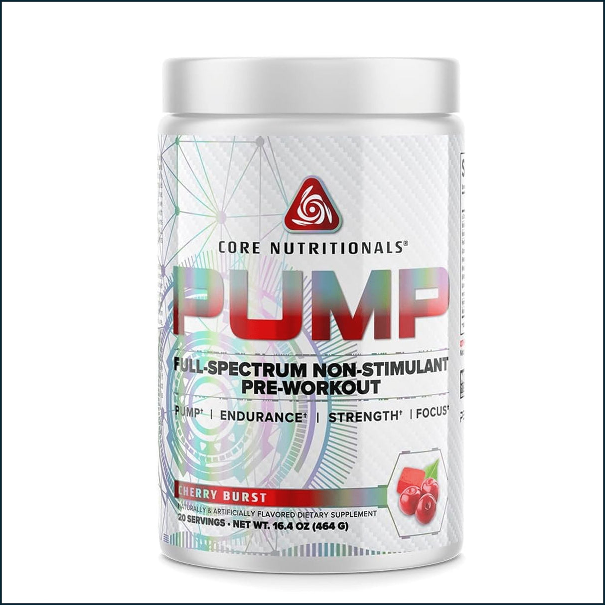 Core Nutritionals Pump Pre-Entrenamiento sin Estimulantes, 20/40 Servicios