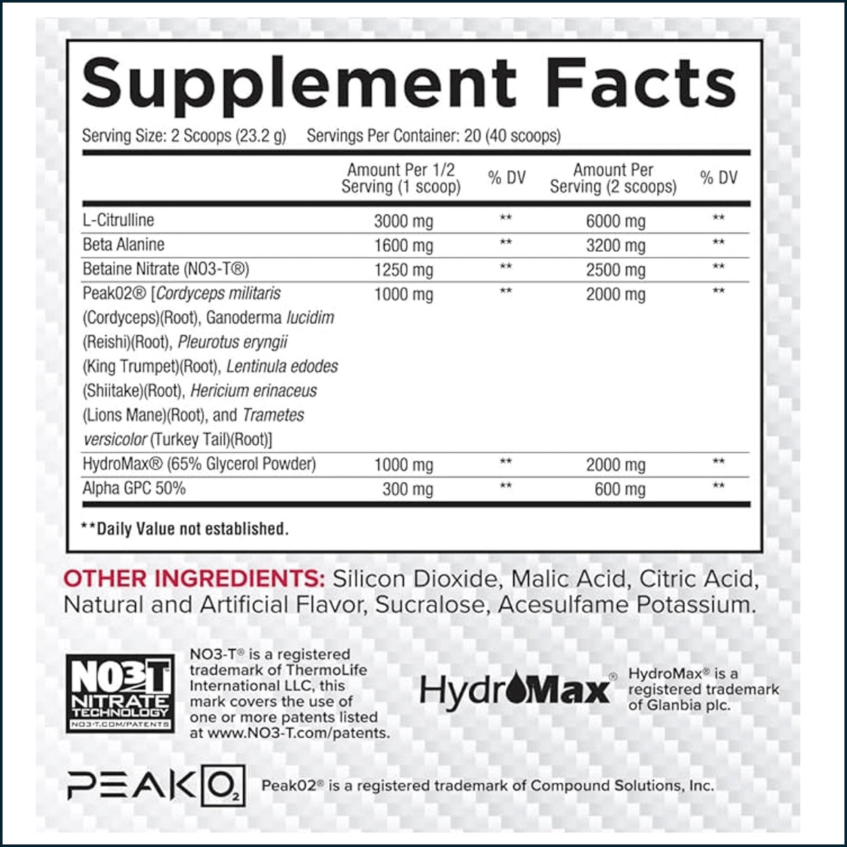 Core Nutritionals Pump Pre-Entrenamiento sin Estimulantes, 20/40 Servicios