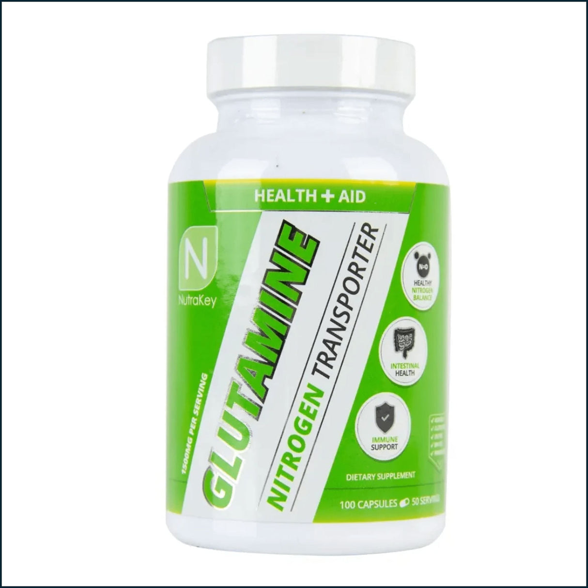 NutraKey Glutamina 900mg, 100 Cápsulas