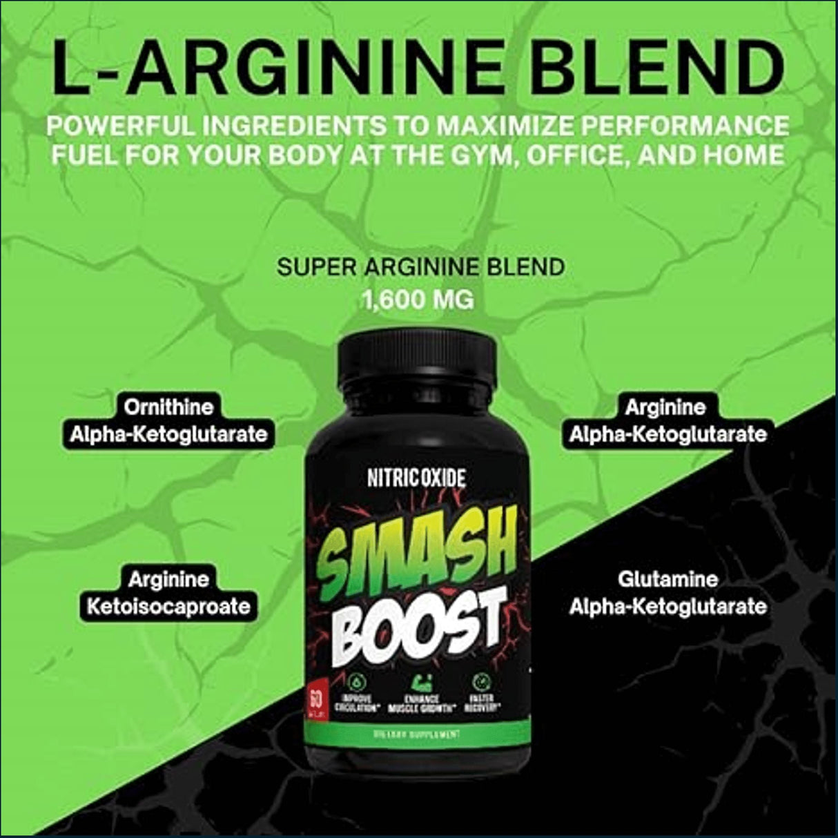 Smash Boost Nitric Oxide Booster, 60 Capsules