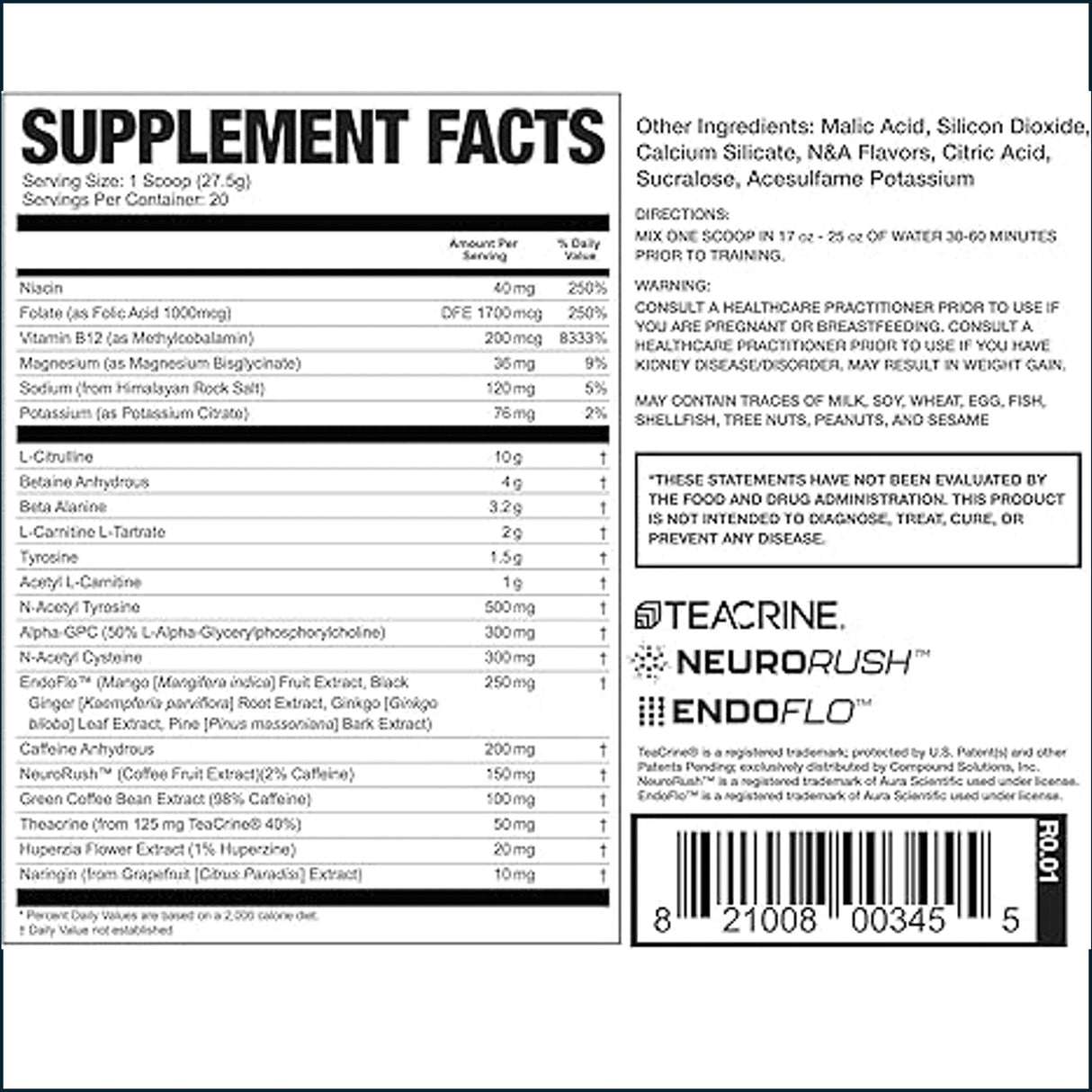Magnum Limitless X16 Pre-WorkOut, 20 Servings