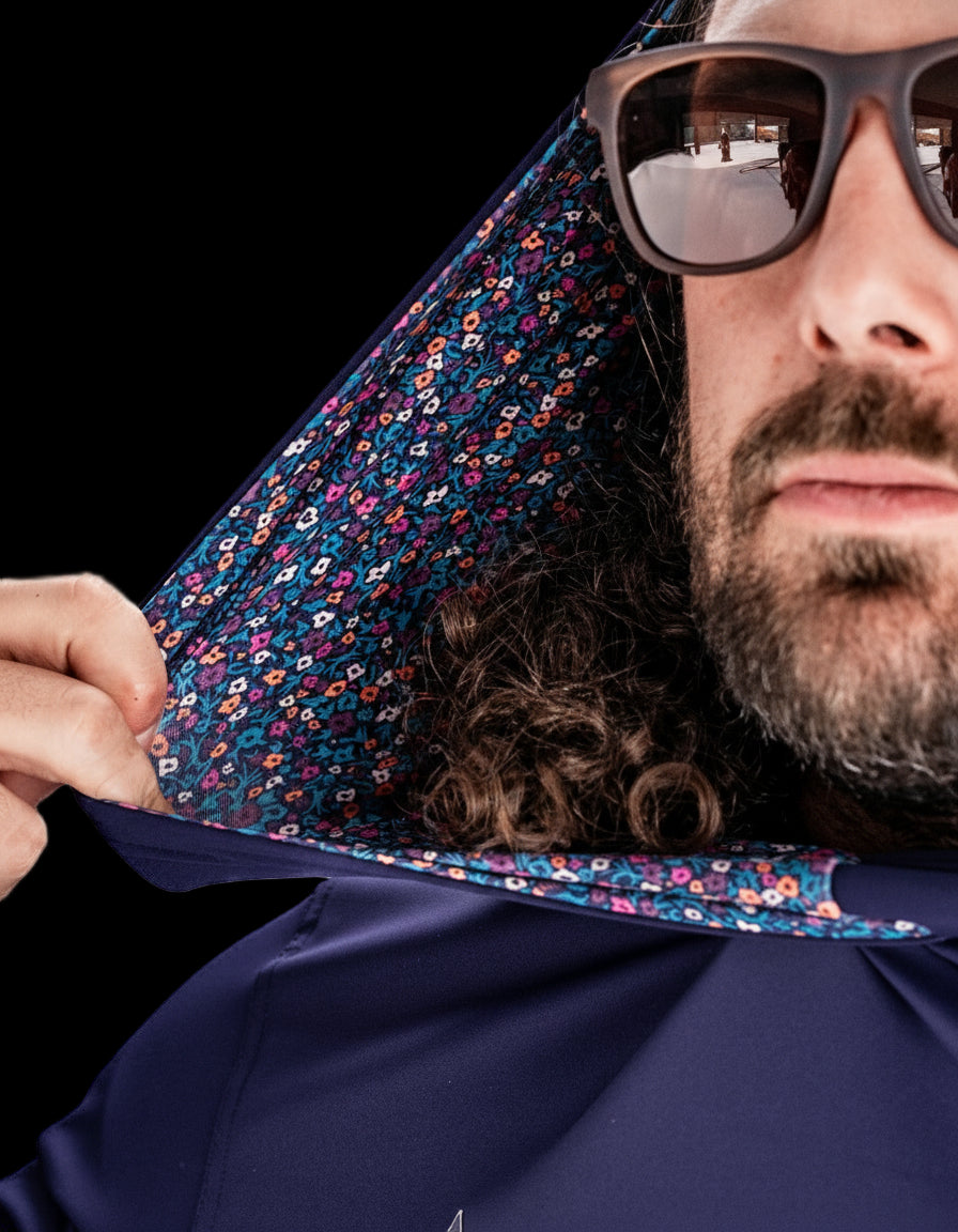 Sudadera con capucha de golf Performance - Lila Floral Power