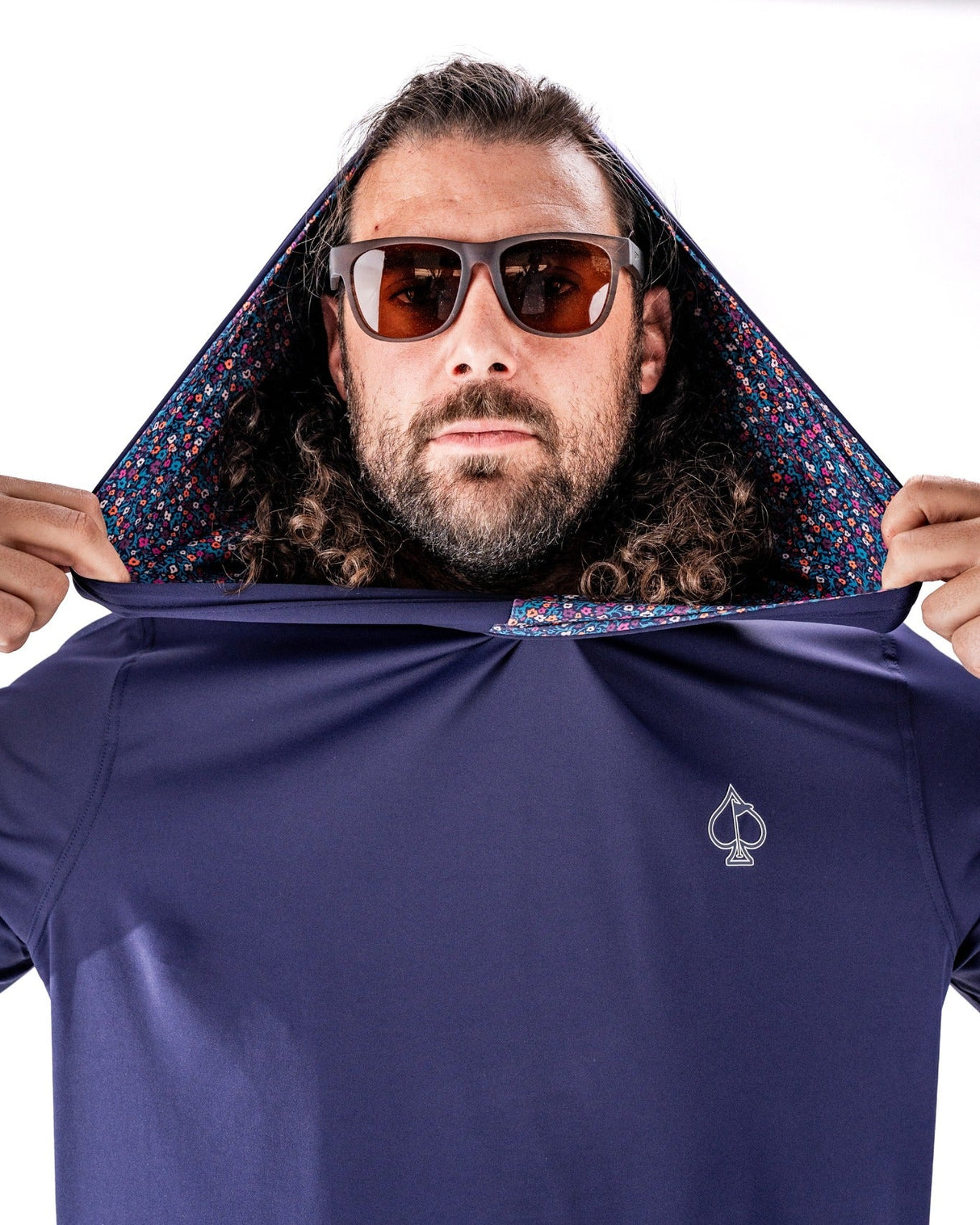 Sudadera con capucha de golf Performance - Lila Floral Power