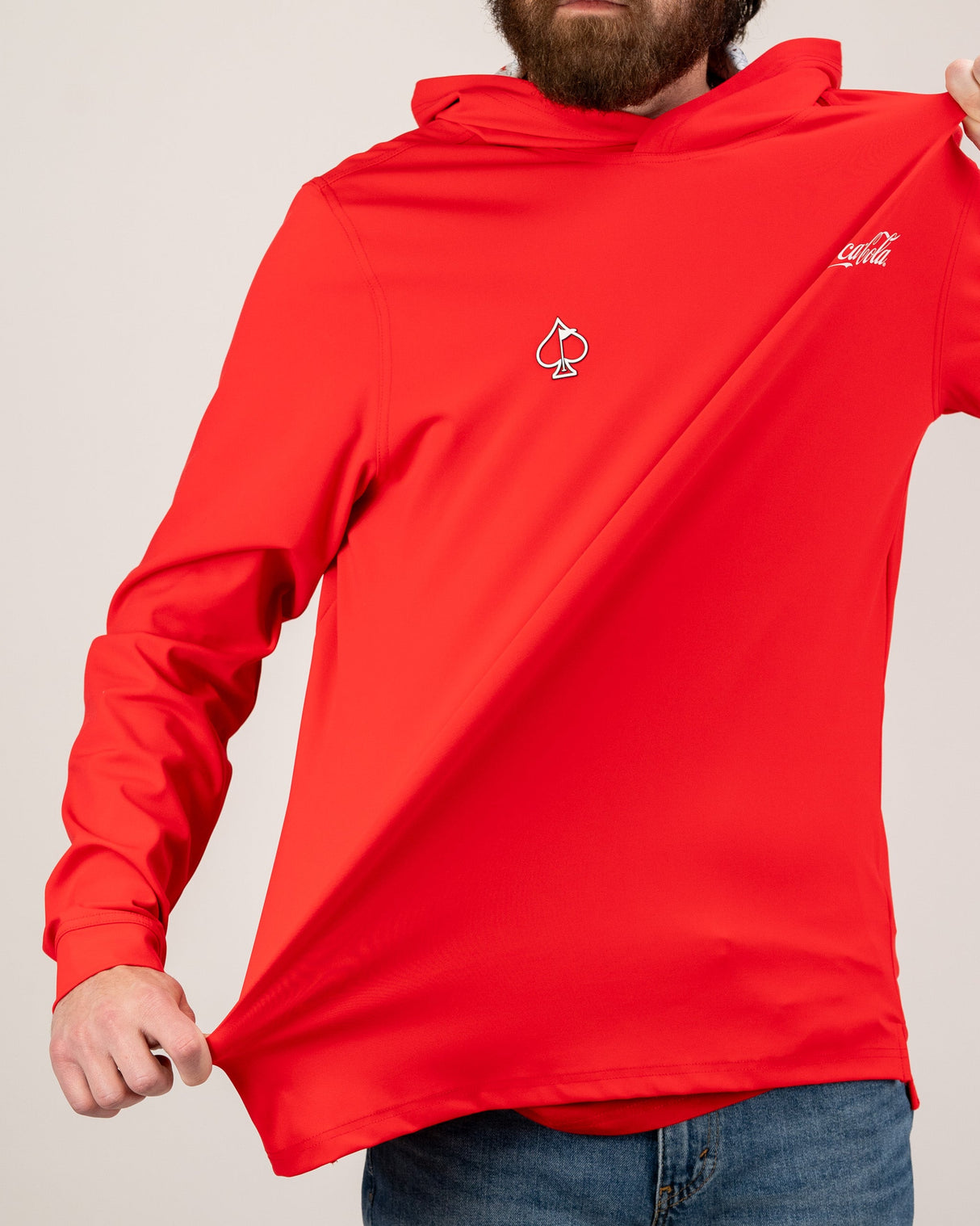 Sudadera con Capucha de Golf de Alto Rendimiento - Rojo Coca-Cola