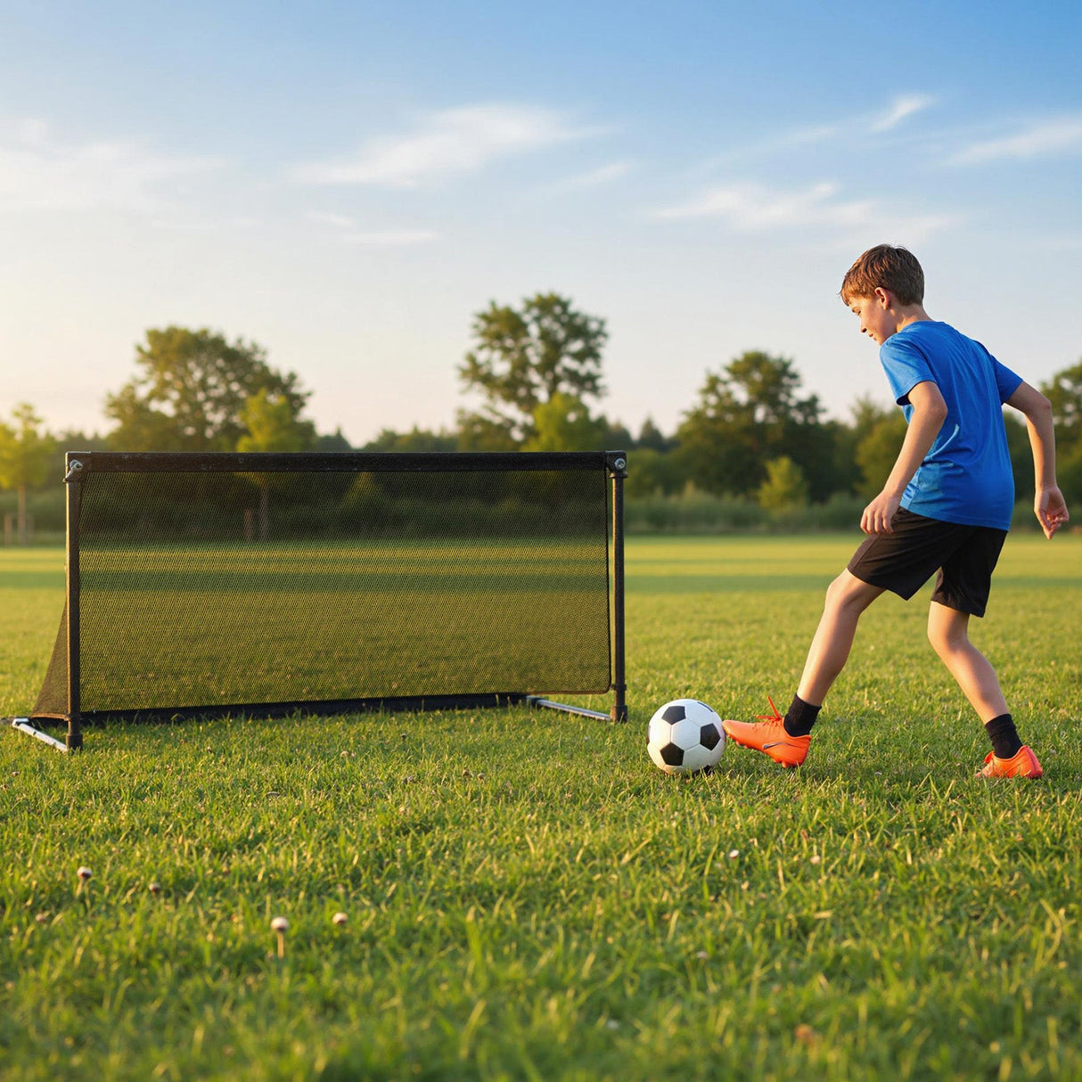 Red de fútbol portátil POP Up para niños pequeños con marco de metal