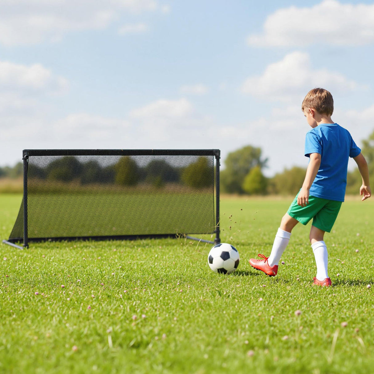 Red de fútbol portátil POP Up para niños pequeños con marco de metal