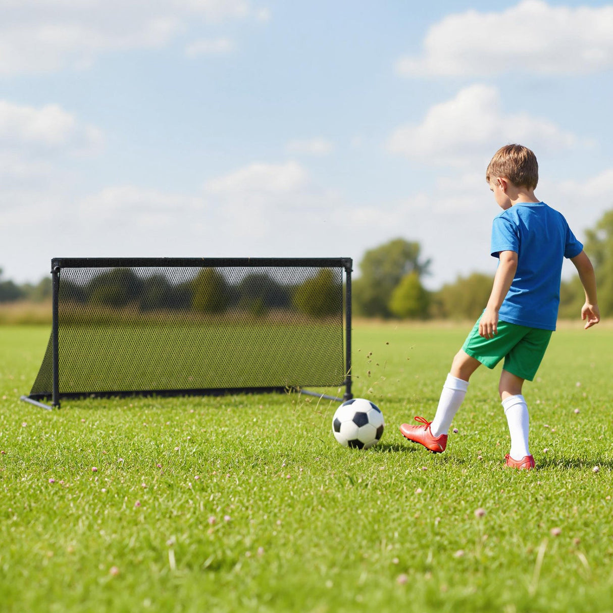 Red de fútbol portátil POP Up para niños pequeños con marco de metal