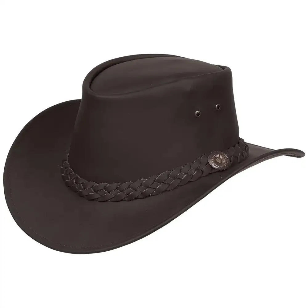 Deadwood Trading Tolga - Sombrero australiano de cuero tipo Outback