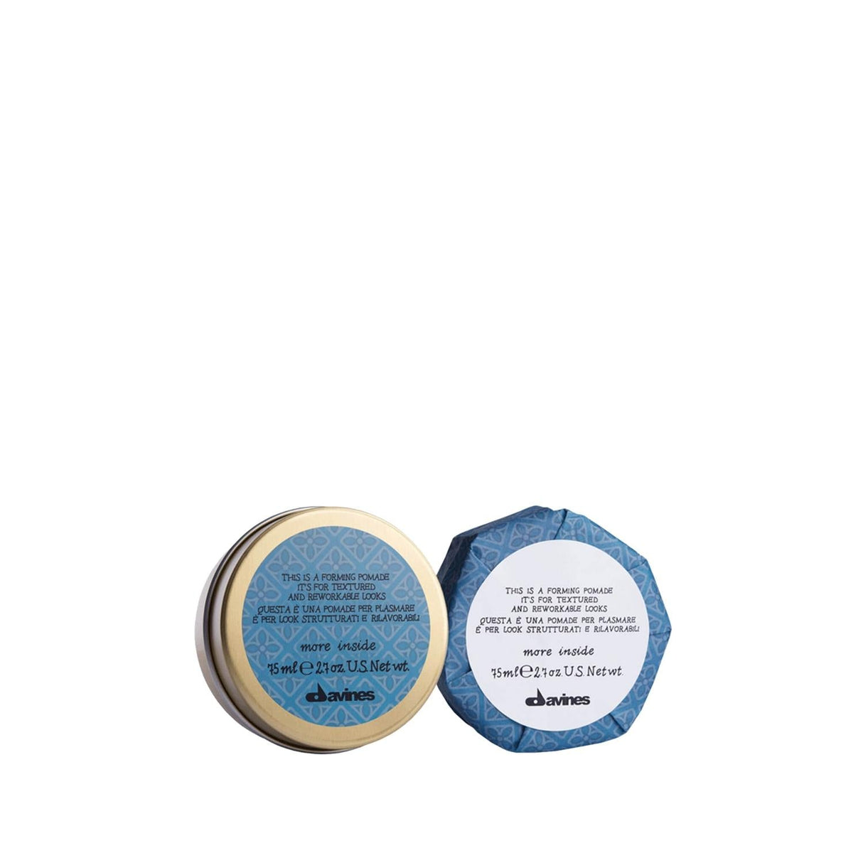 Davines Forming Pomade Invisible Hair Styling Pomade for Versatile Hairstyles - 75ml
