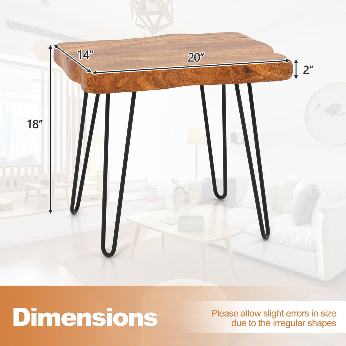 Mesa auxiliar rectangular de teca de Indonesia reciclada y recuperada