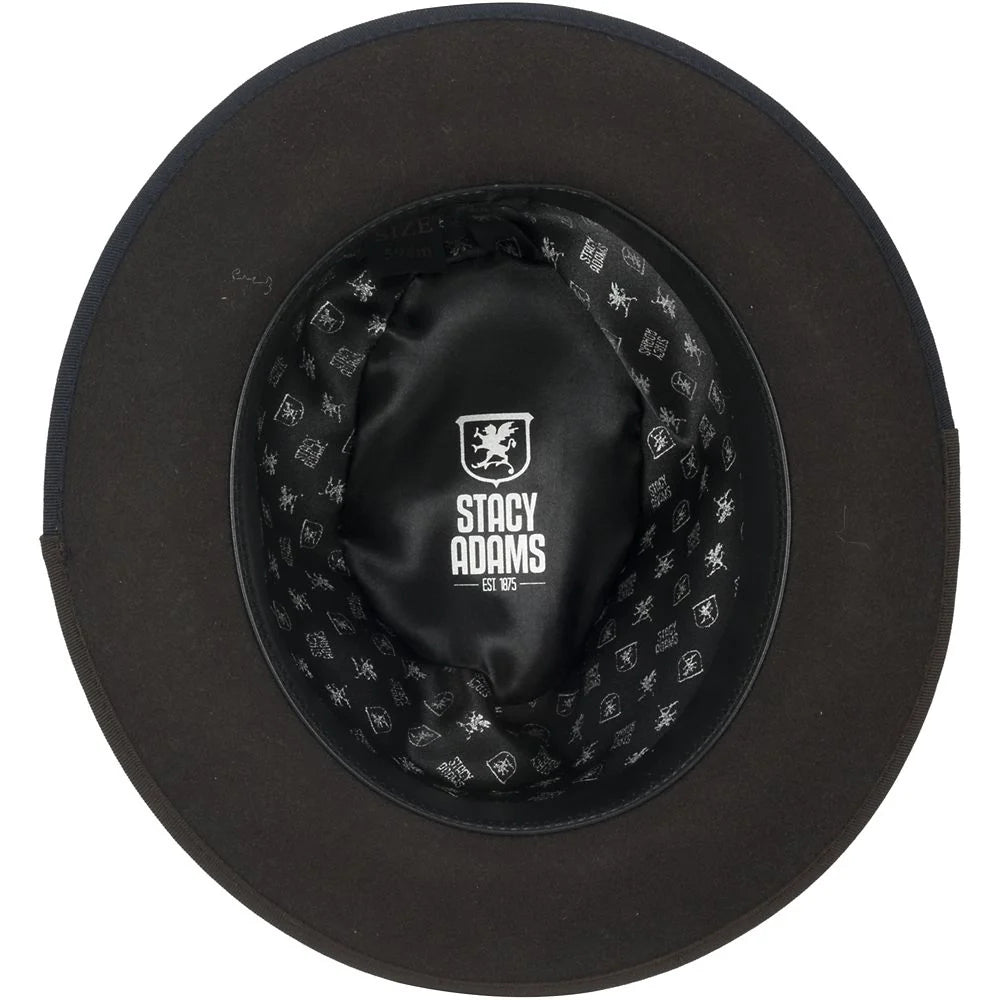 Stacy Adams Alpha - Sombrero Fedora de fieltro de lana