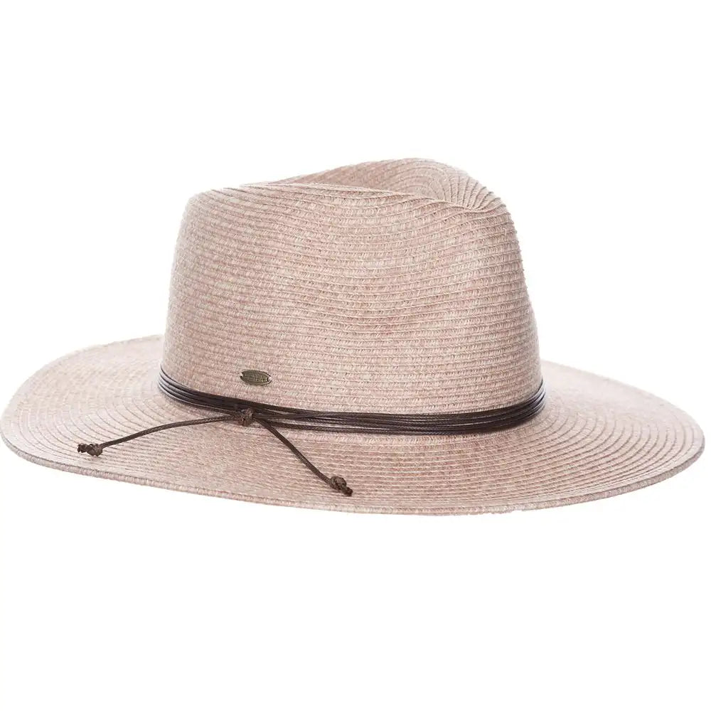 Scala Isadora - Sombrero de safari de paja para mujer