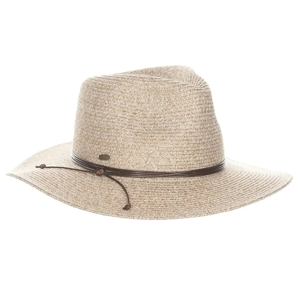 Scala Isadora - Sombrero de safari de paja para mujer