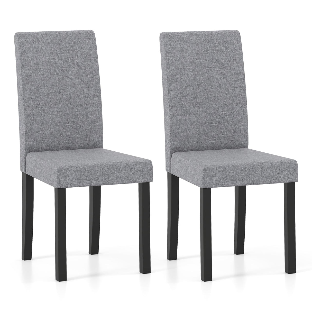 Juego de 2 sillas de comedor Parsons tapizadas en tela, estilo moderno de mediados de siglo