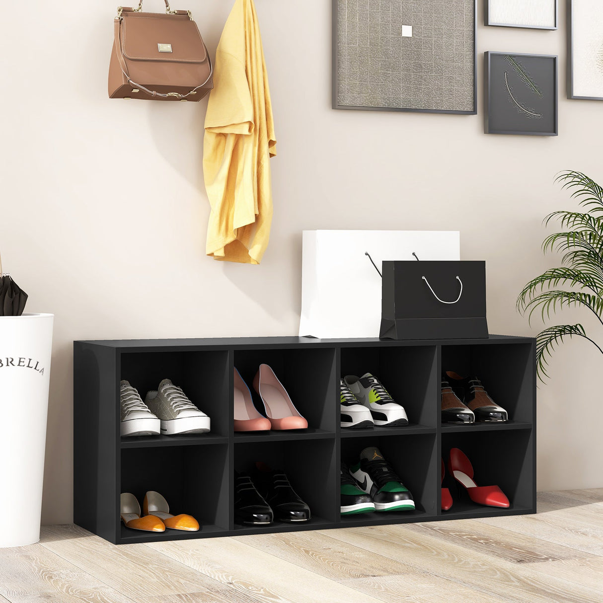 Organizador de zapatos de 8 compartimentos con capacidad de peso de 227 kg