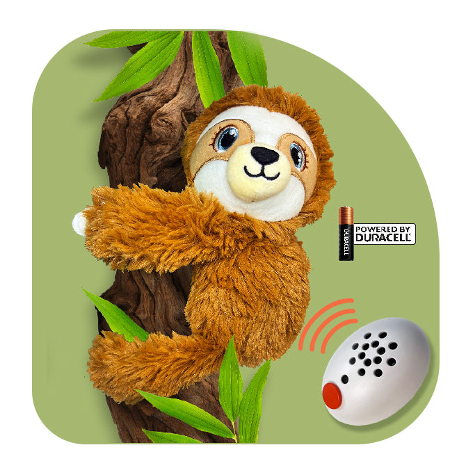 Máquina de sonido de peluche de perezoso Baby Shusher + paquete de 2 chupetes Shushie