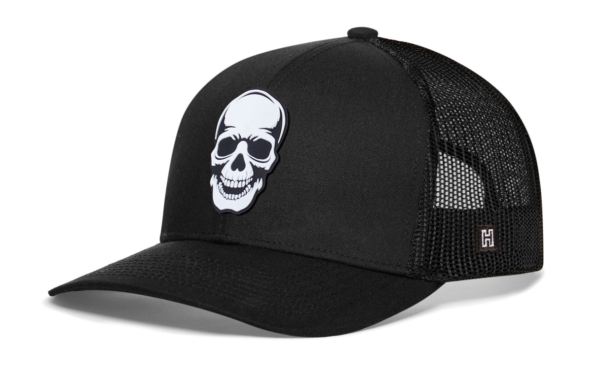 Skull Trucker Hat | Black Snapback