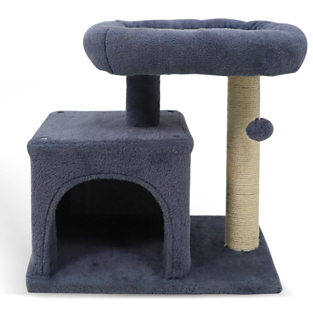 Árbol para Gatos Pequeño con Gran Poste Rascador Acolchado de Peluche para Gatos de Interior