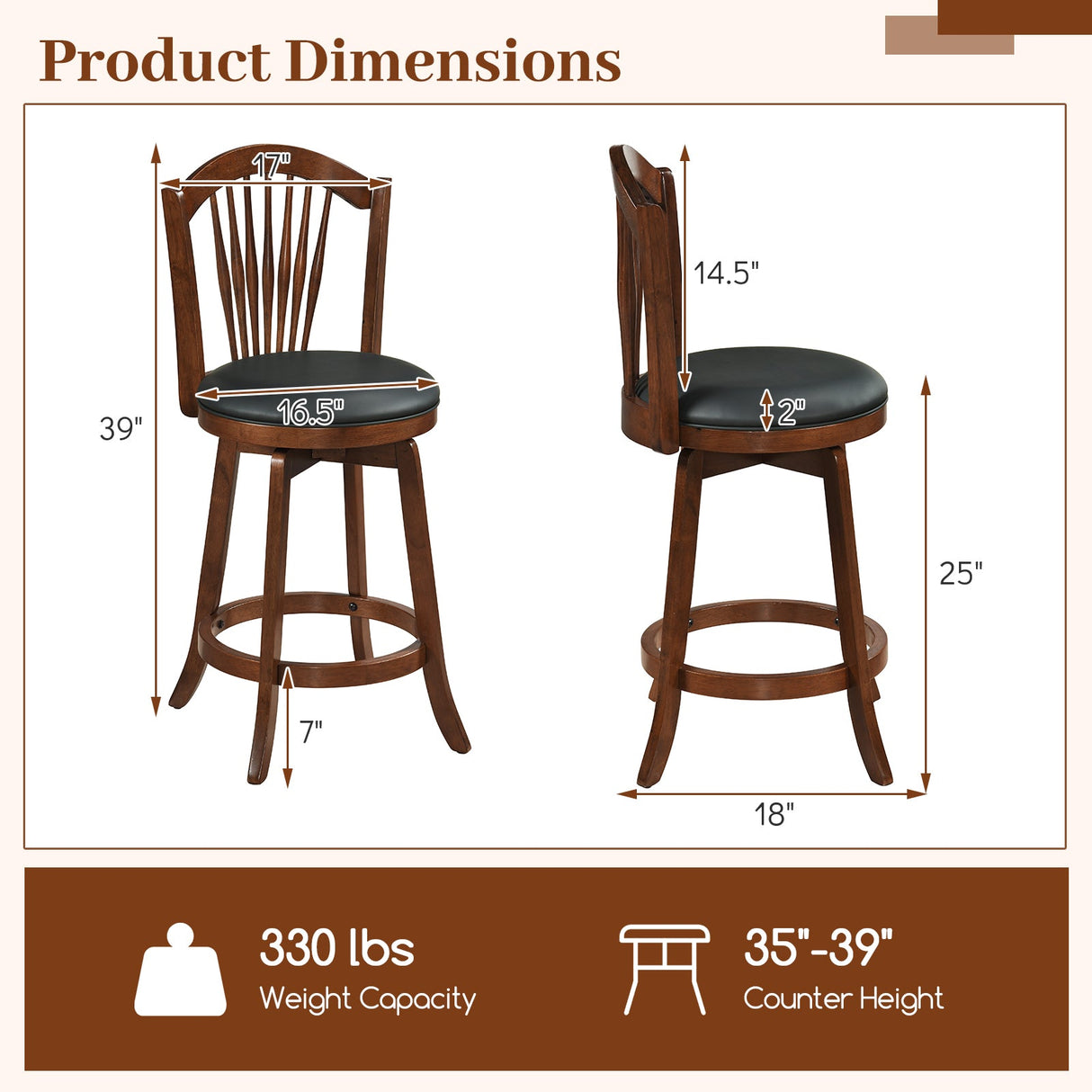 Taburetes de bar giratorios con respaldo y estructura de madera para isla de cocina
