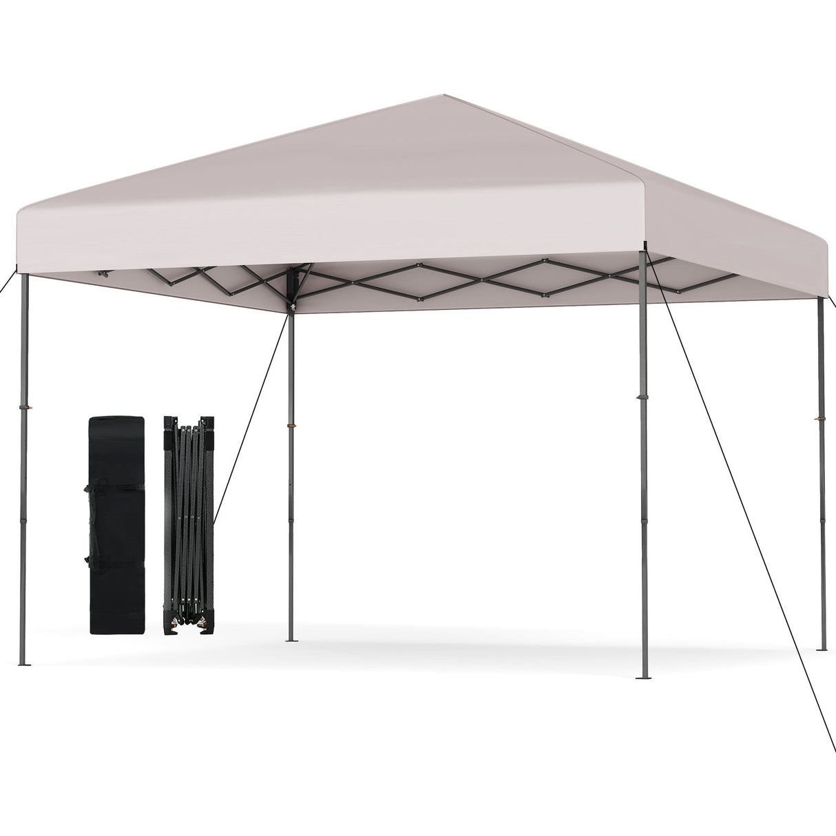 10 X 10 Feet Pop up Canopy Tent with Portable Carrying Bag and 8 Stakes