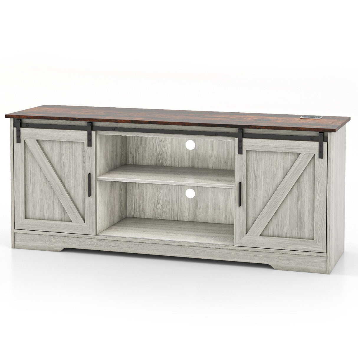 Mueble de TV para televisores de 65 pulgadas, mesa de consola multimedia para sala de estar
