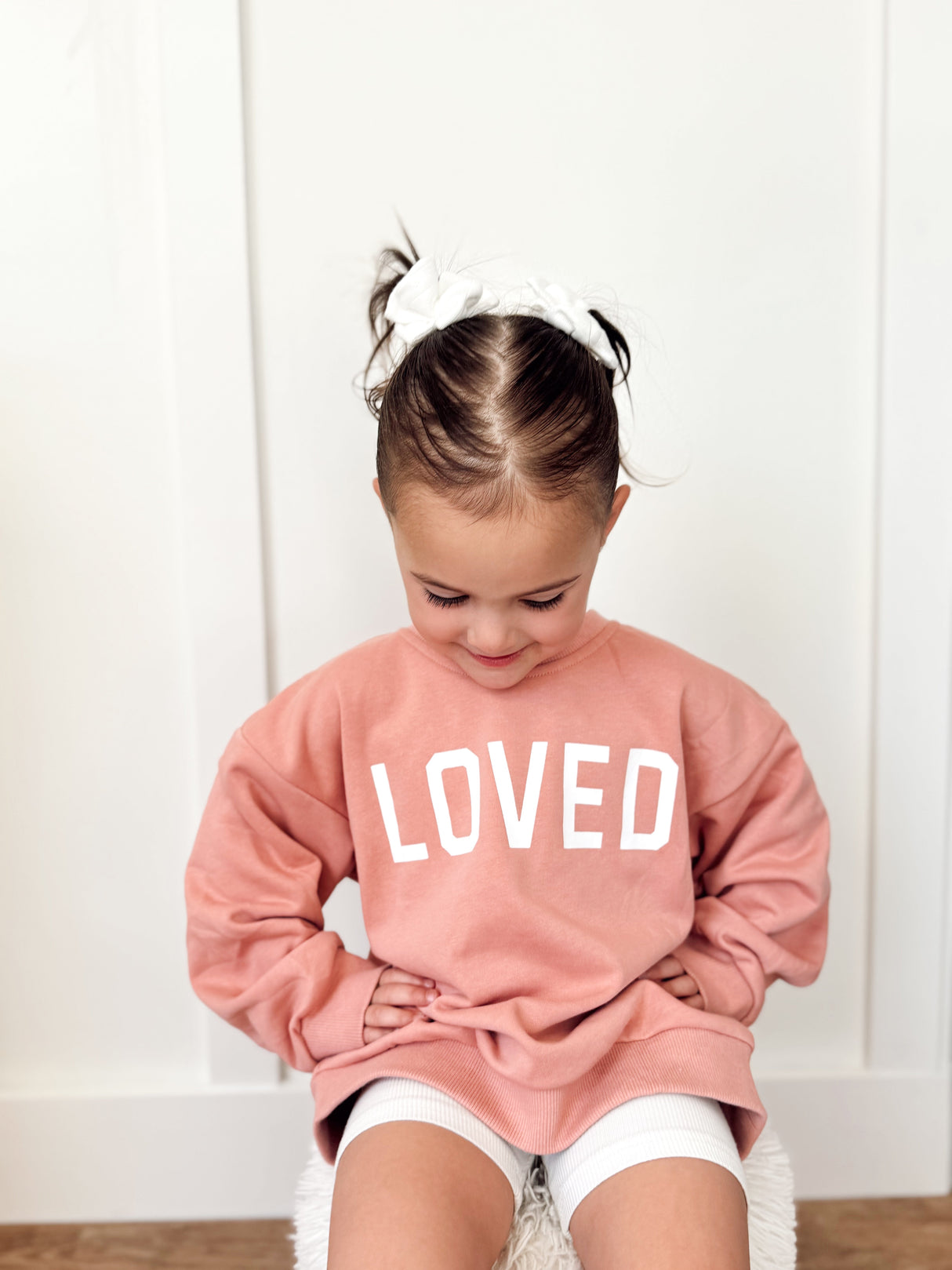 Sudadera con cuello redondo Loved - Rojo o Rosa