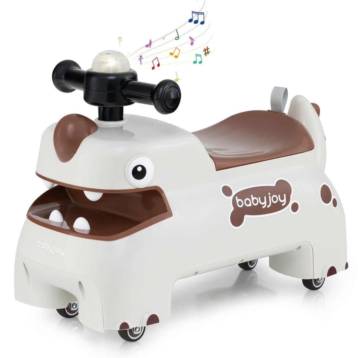Coche deslizante andador para niños pequeños con luces y música