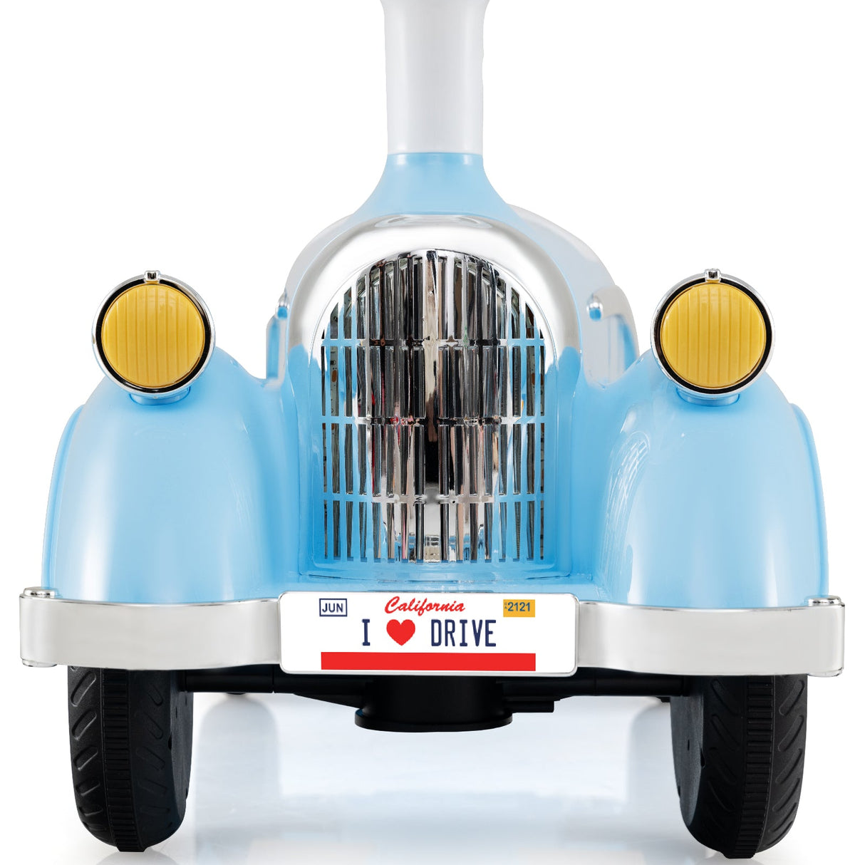 Coche clásico deslizante para niños pequeños con bocina y faro LED