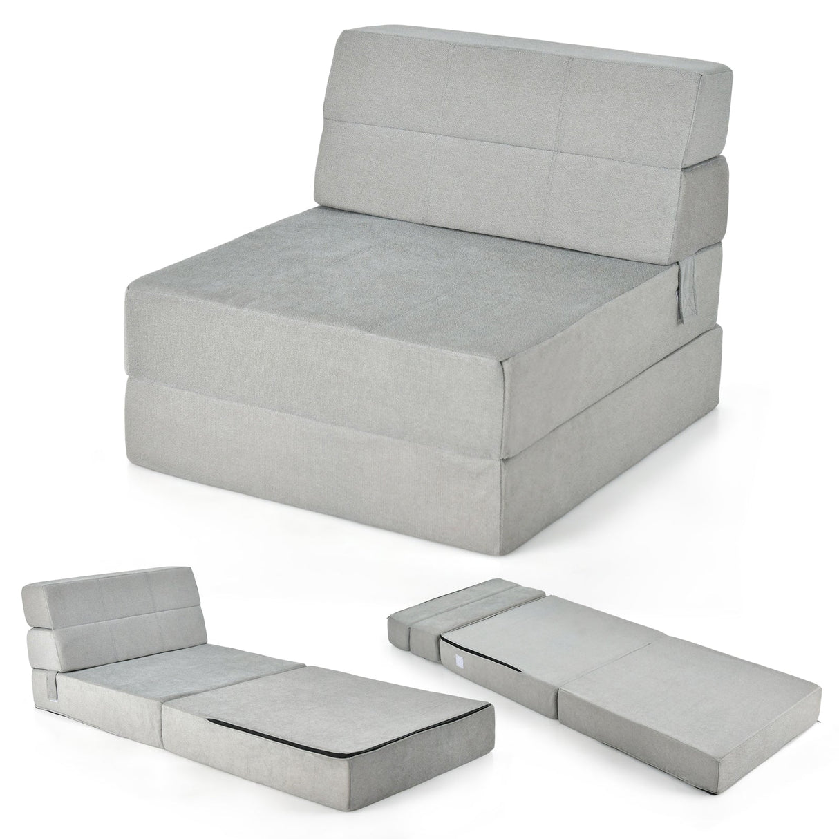Sillón Cama Plegable Convertible de Tres Pliegues
