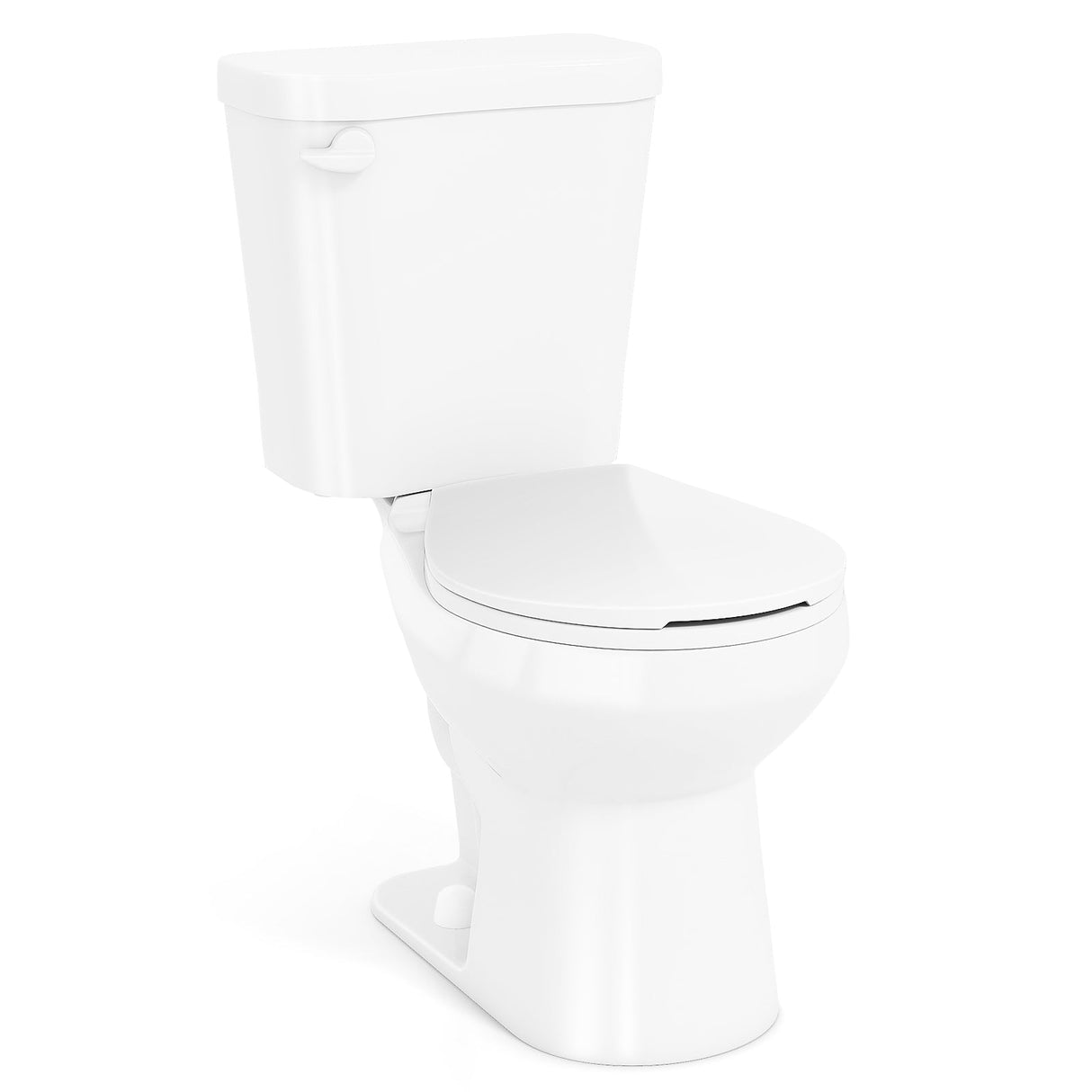 Inodoro redondo de dos piezas con asiento de 17.5 pulgadas de altura cómoda ADA